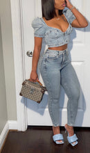 Load image into Gallery viewer, Bella Denim Top - STYLE JUNKIE