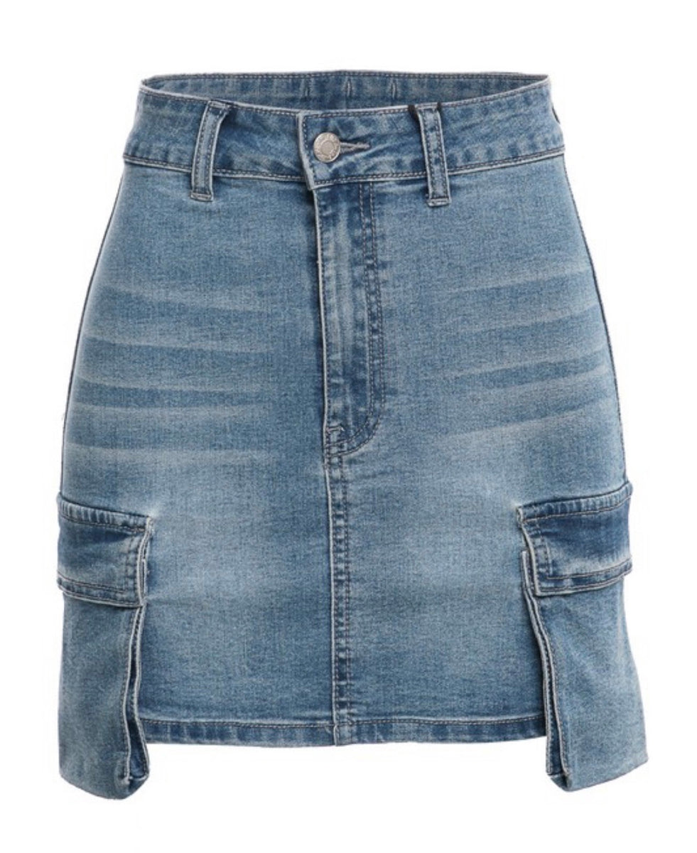 【NONCODE】DUFT POCKET DENIM SKIRT Y2K Low Rise Mini Skirt - S – Wanda Core