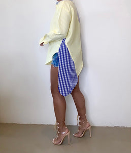 Checks and Stripes Button Down Shirt - STYLE JUNKIE