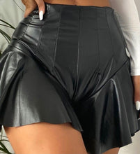 Load image into Gallery viewer, Leather Ruffle Shorts - STYLE JUNKIE
