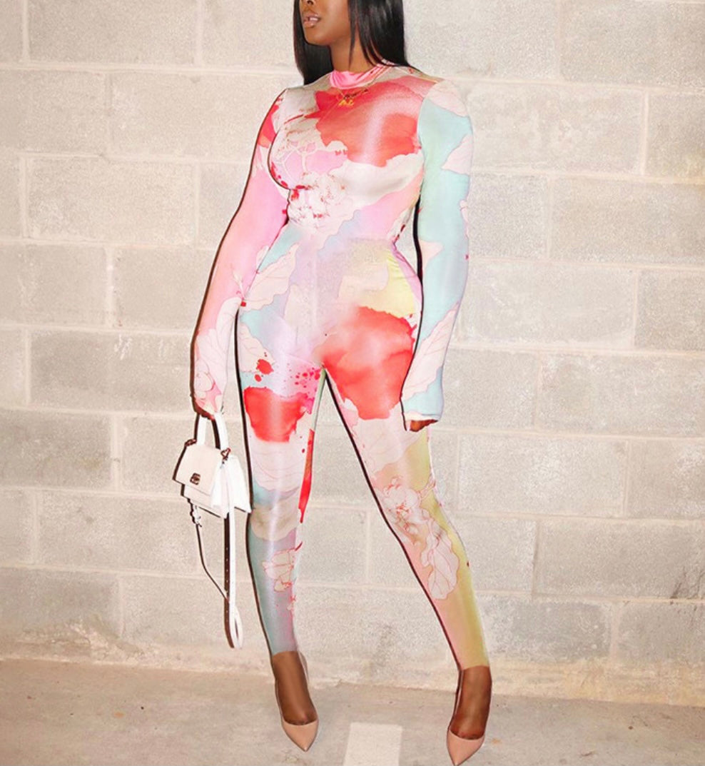 Paint By Number Jumpsuit - STYLE JUNKIE