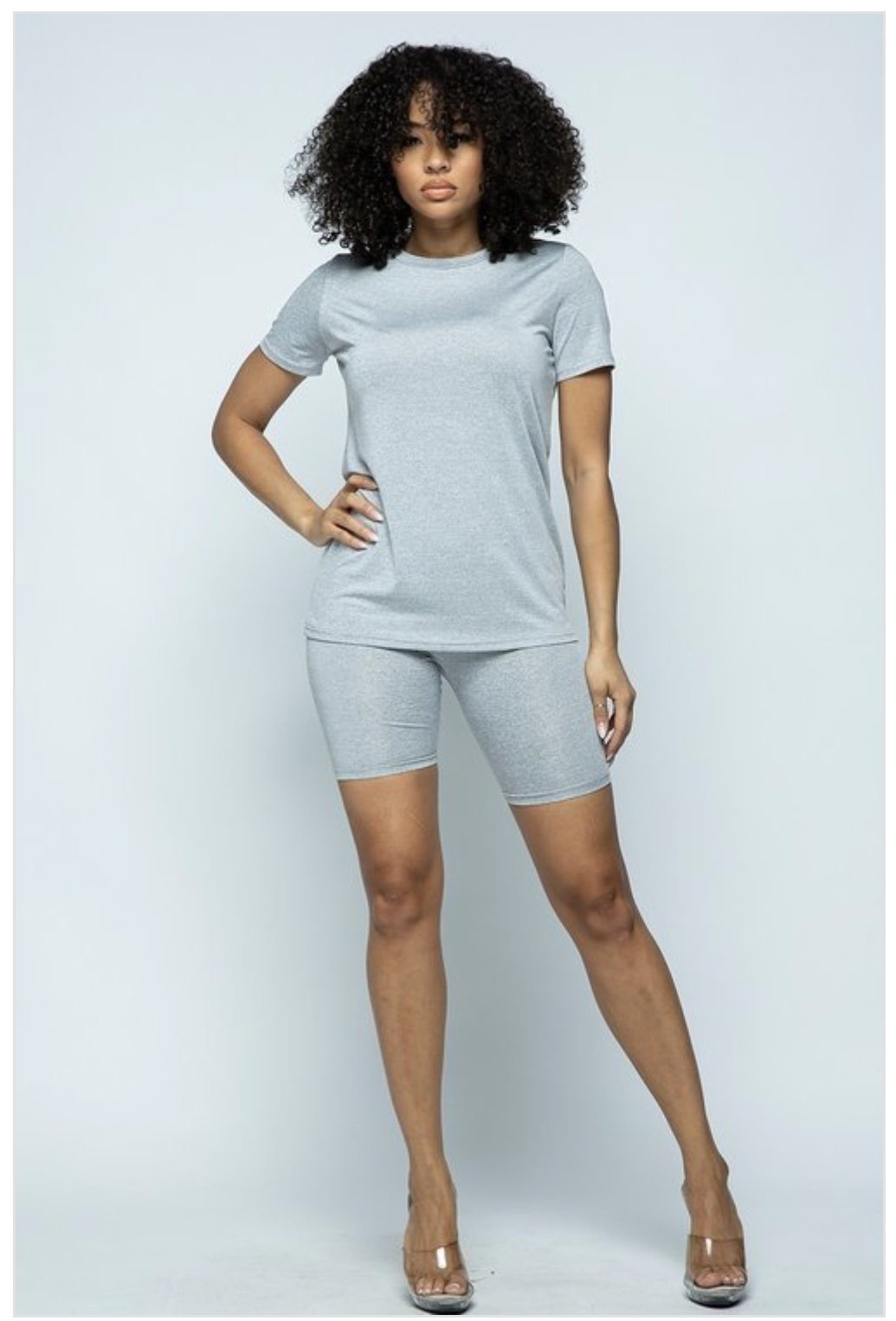 Gray Two Piece Biker Set - STYLE JUNKIE